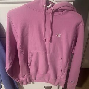 women’s champion reverse weave hoodie pink